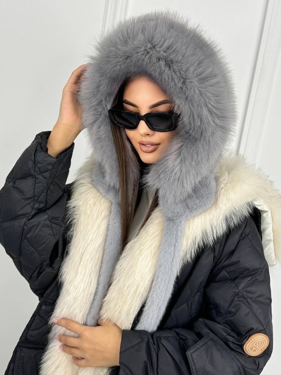 женские меховые,стильные пуховики,пуховики с мехом,куртка женская с мехом ламы,пуховики женские