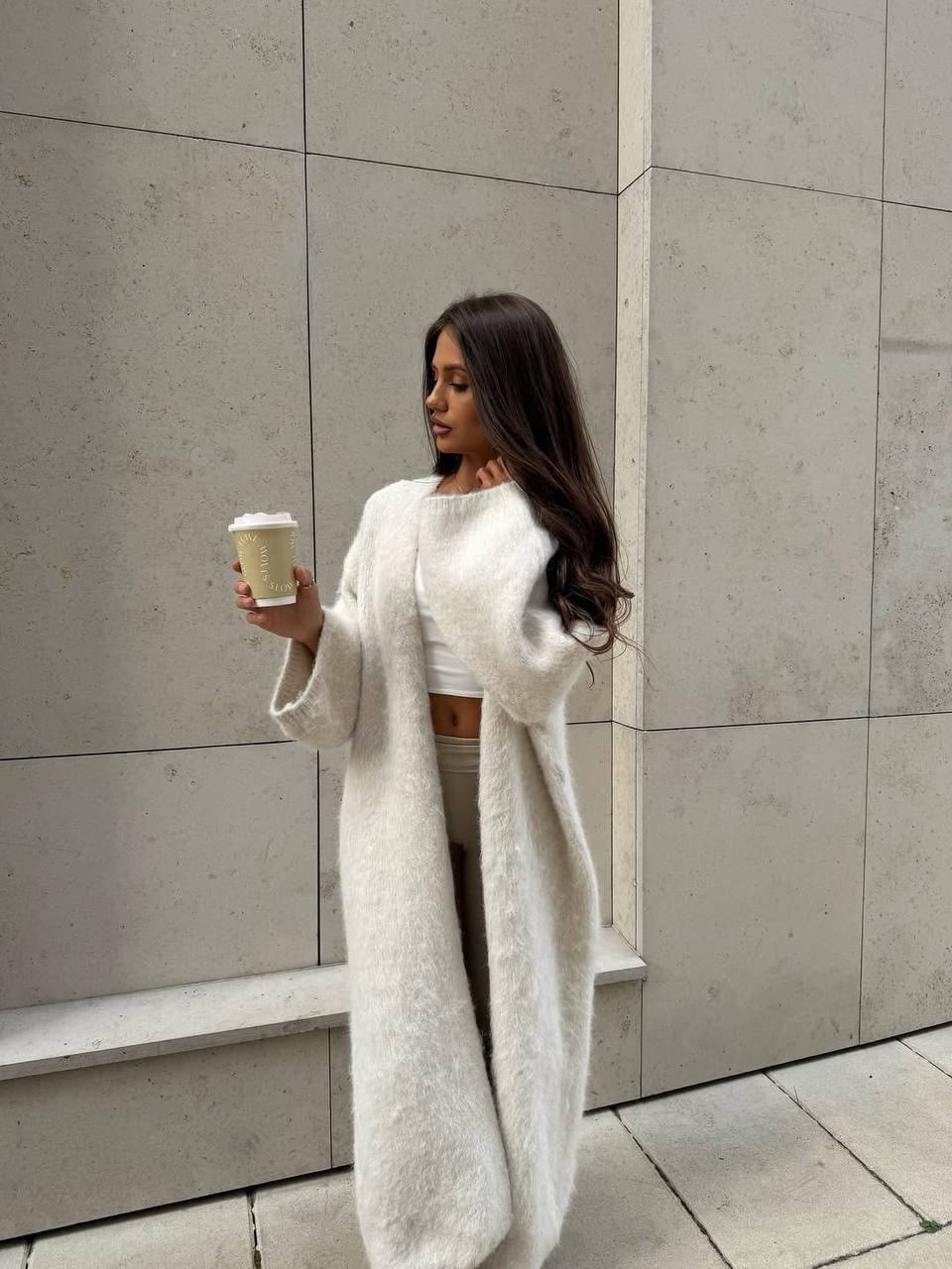 длинный кардиган,кардиган,вязаные кардиганы,кардиган ангора,удлиненный кардиган