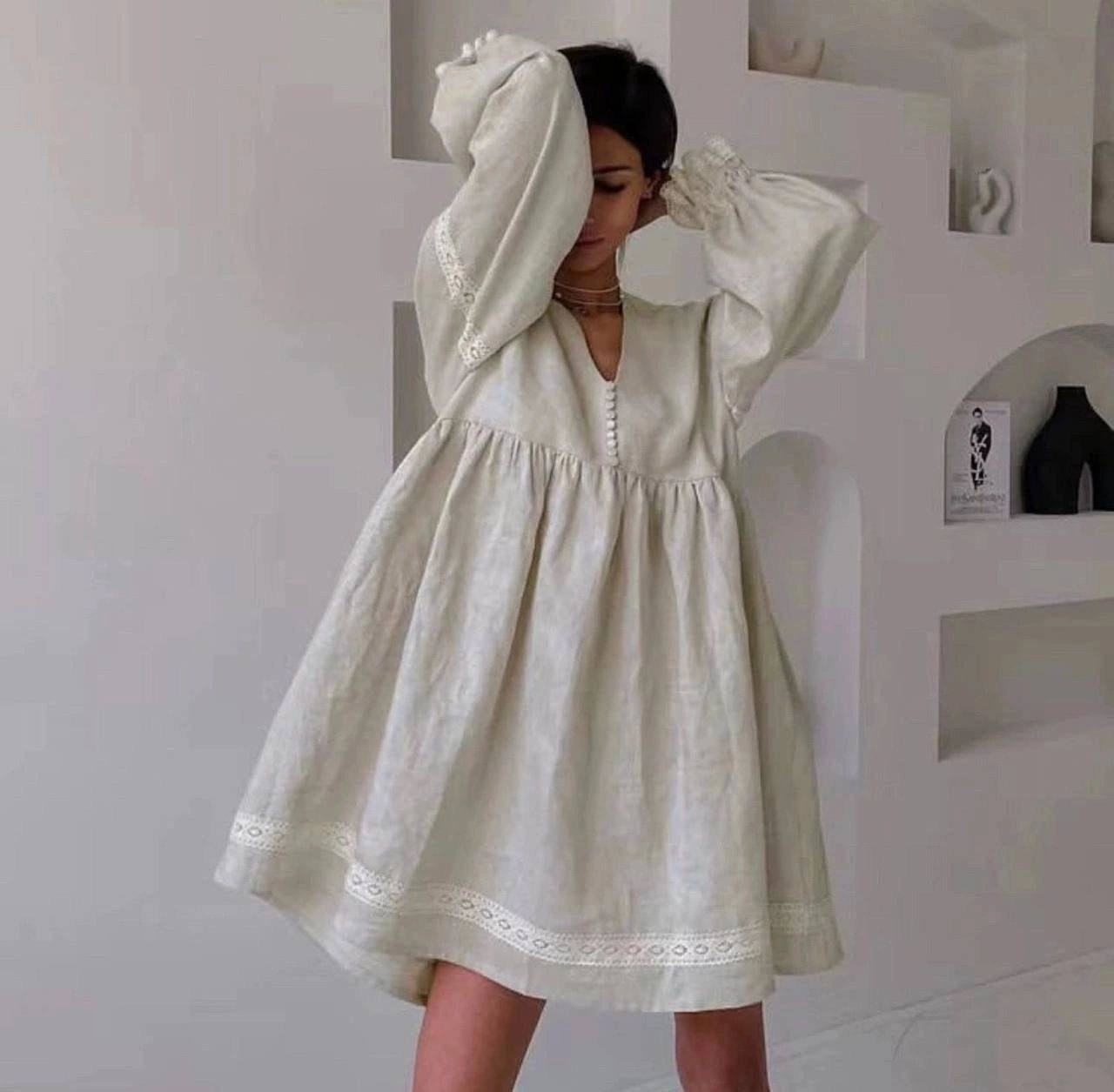 платье из хлопка и льна,женское хлопковое платье,льняные платья,льняное платье в стиле бохо,платье из льна