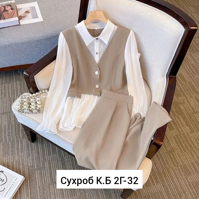 костюмы двойки,элегантная блузка,стильные блузки,жилетка в школу,блузка обманка