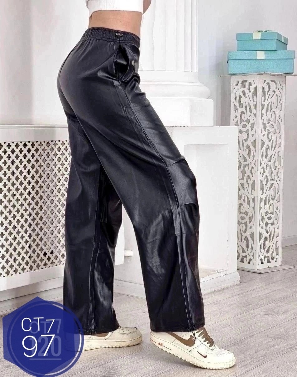брюки женские кожаные,брюки кожаные,брюки кожаные палаццо,штаны из экокожи,кожаные штаны