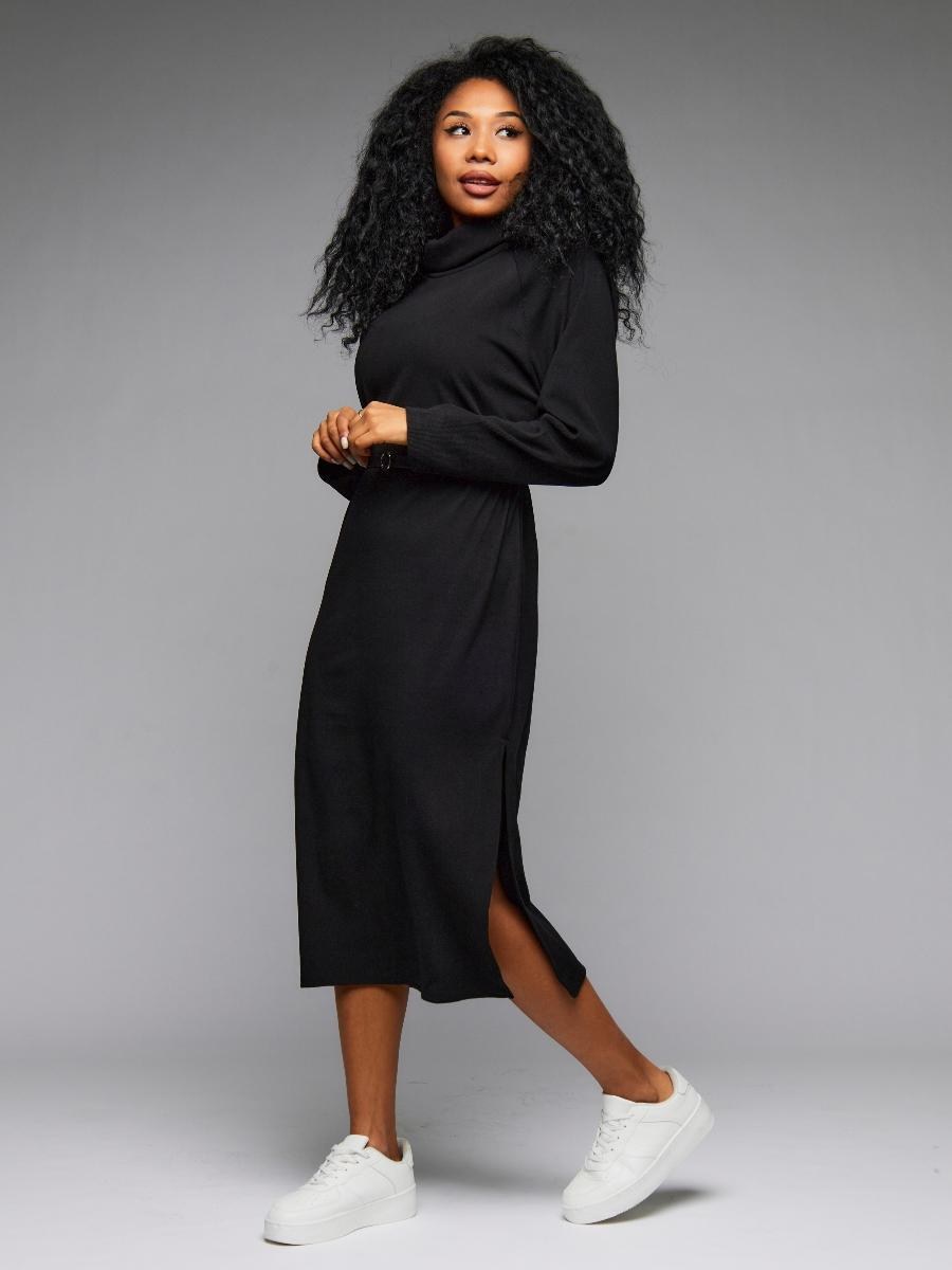 платье в стиле минимализм,платье водолазка,повседневные платья,платье черное,теплое платье