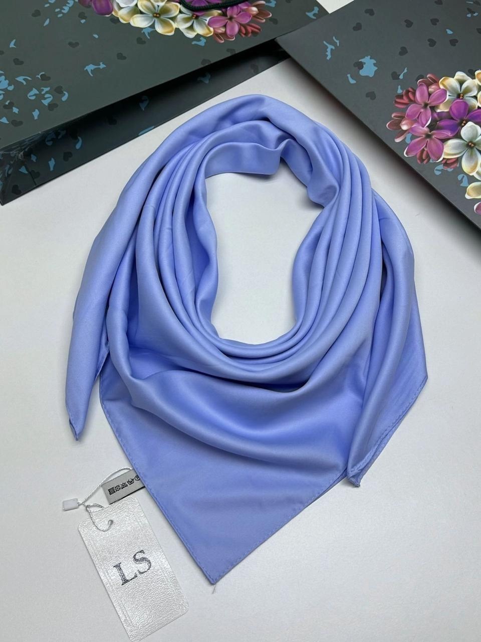 платок женский шелковый,атласный платок,шелковый однотонный платок,платки тонки,шелковые платки