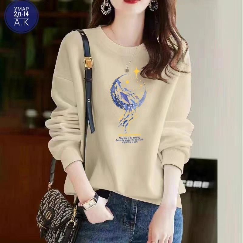 женский свитшот,толстовки свитшот,повседневный свитшот,свитшот,синий свитшот