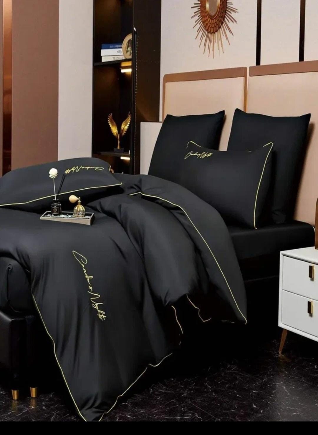 комплект постельного белья alanna,черное постельное белье,постельное белье alanna,комплект постельного белья mency,комплект постельного белья