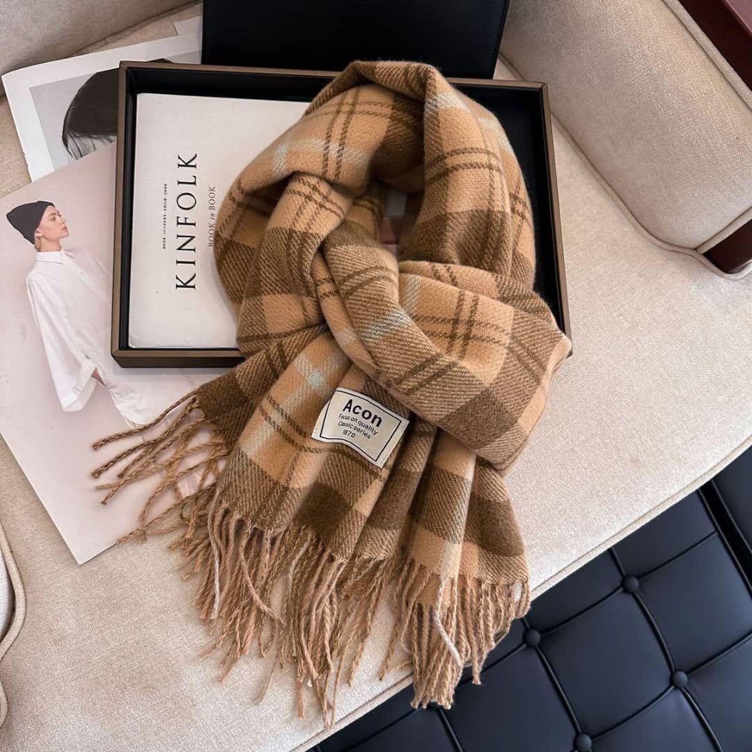 теплые шарфы,кашемировый шарф,кашемировый шарф в клетку,клетчатый шарф,женский шерстяной шарф