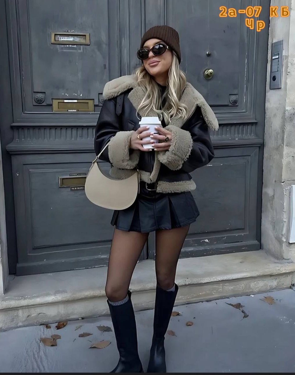 стильная дубленка,зимний стиль одежды,дубленка зимняя,дублёнка авиатор,женская дубленка