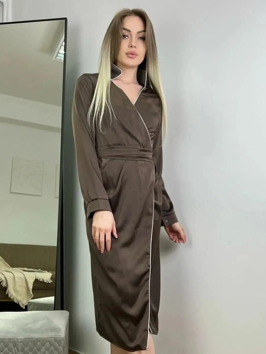 платье атласное,платье шелковое,платье с запахом черное,платье стильное,платье