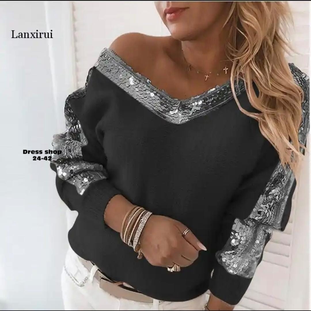 свитер с блестками,красивая кофта,женские кофточки,кофта женский,джемпер женский с пайетками