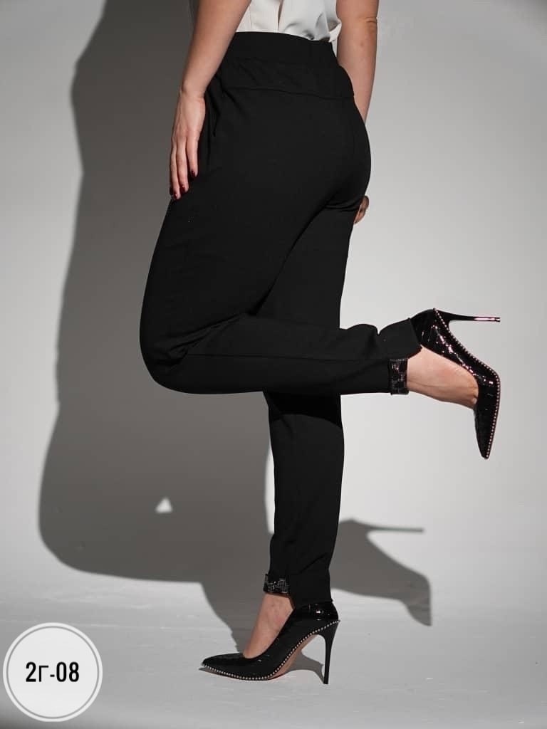 брюки трикотажные плотные со стразами lamaxx,брюки зауженные,женский брюки,брюки со стразами,брюки трикотажные