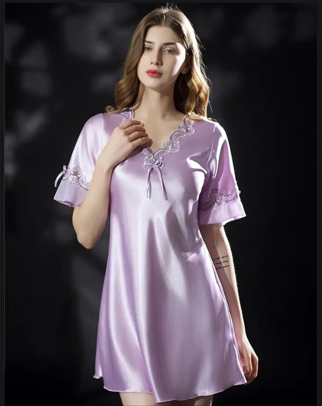 шелковая ночная рубашка,атласная ночная рубашка,женские ночные рубашки,женская шелковая ночная сорочка,шелковые ночные сорочки женские длинные