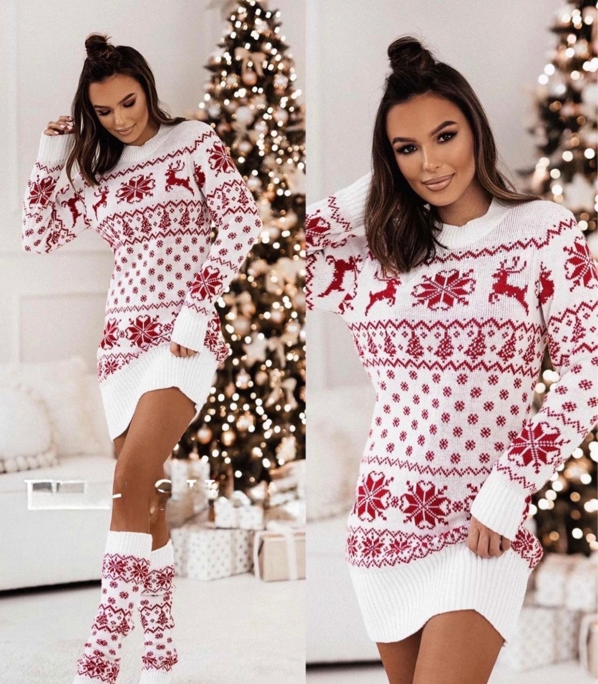 зимние наряды,новогодняя одежда,рождественские свитера,платье новогоднее,туника новогодняя