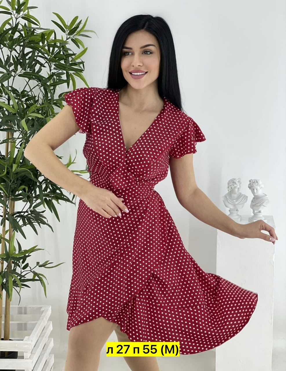 платье женская,летнее платье женское,платья ,красное платье в горошек,женское платье в горошек