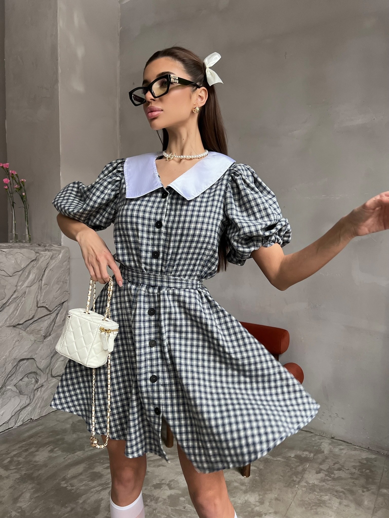 платье женское в клетку,платье короткие,стильное платье,повседневные платья,платье в стиле