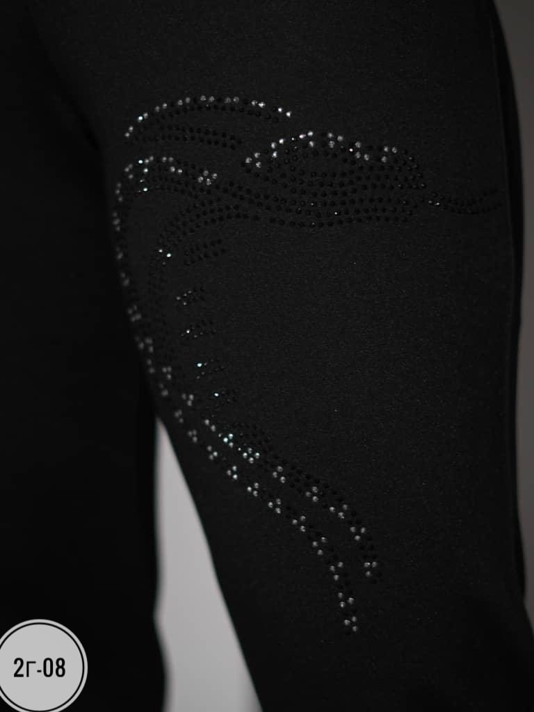 брюки трикотажные плотные со стразами lamaxx,брюки зауженные,женский брюки,брюки со стразами,брюки трикотажные