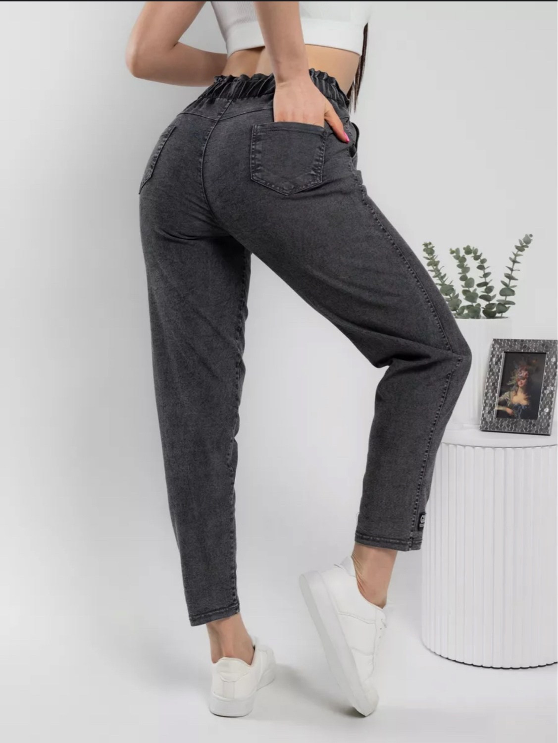 женские джинсы,джинсы женские мом бананы,джинсы женские с высокий посадкой,мом джинсы женские серые на резинке,джинсы женские серые