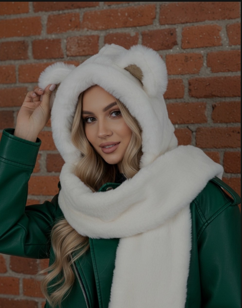 шапка шарф с ушками,плюшевая шапка,шапка шарф с ушками зимняя,шапка шарф,шарф с капюшоном