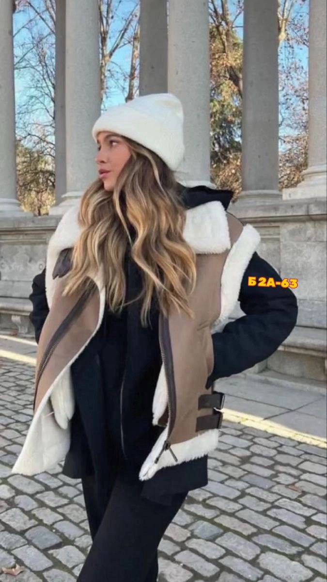 жилетка дубленка,жилетка авиатор,модные дубленки,стильная дубленка,дубленка авиатор из овчины