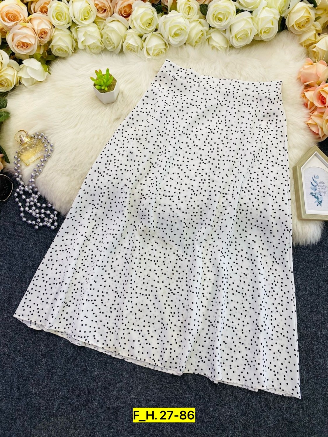 юбка средней длины,юбка в горошек,юбка,юбка длинная,женская юбка в горошек