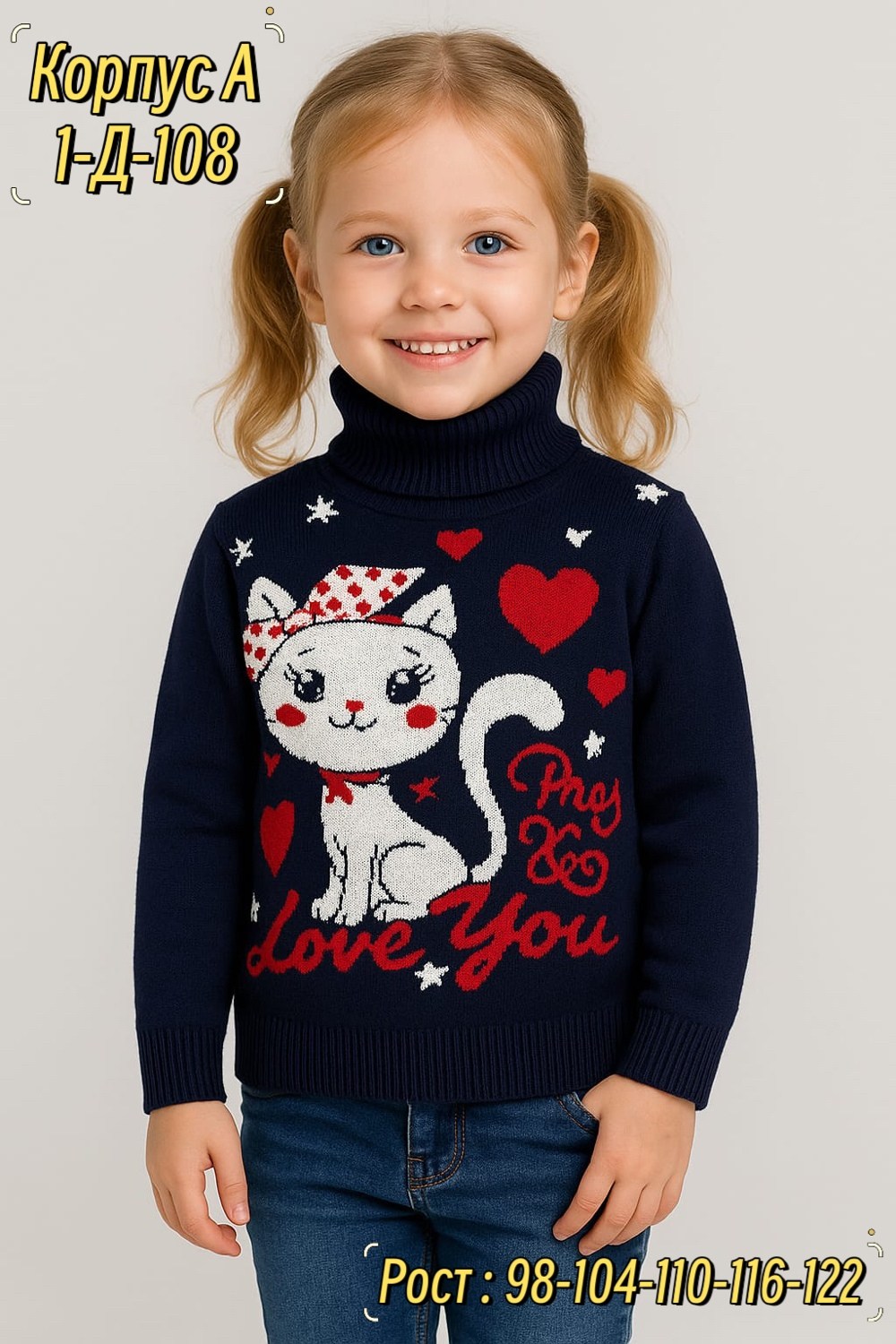 джемпер для девочек,свитер для девочек,водолазка lizi kids,джемпер детский,теплый джемпер