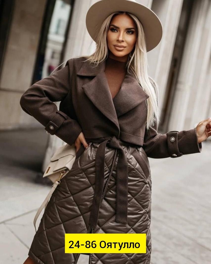 пальто на синтепоне,пальто кашемир,пальто стеганное демисезонное женское,комбинированное пальто,куртка пальто
