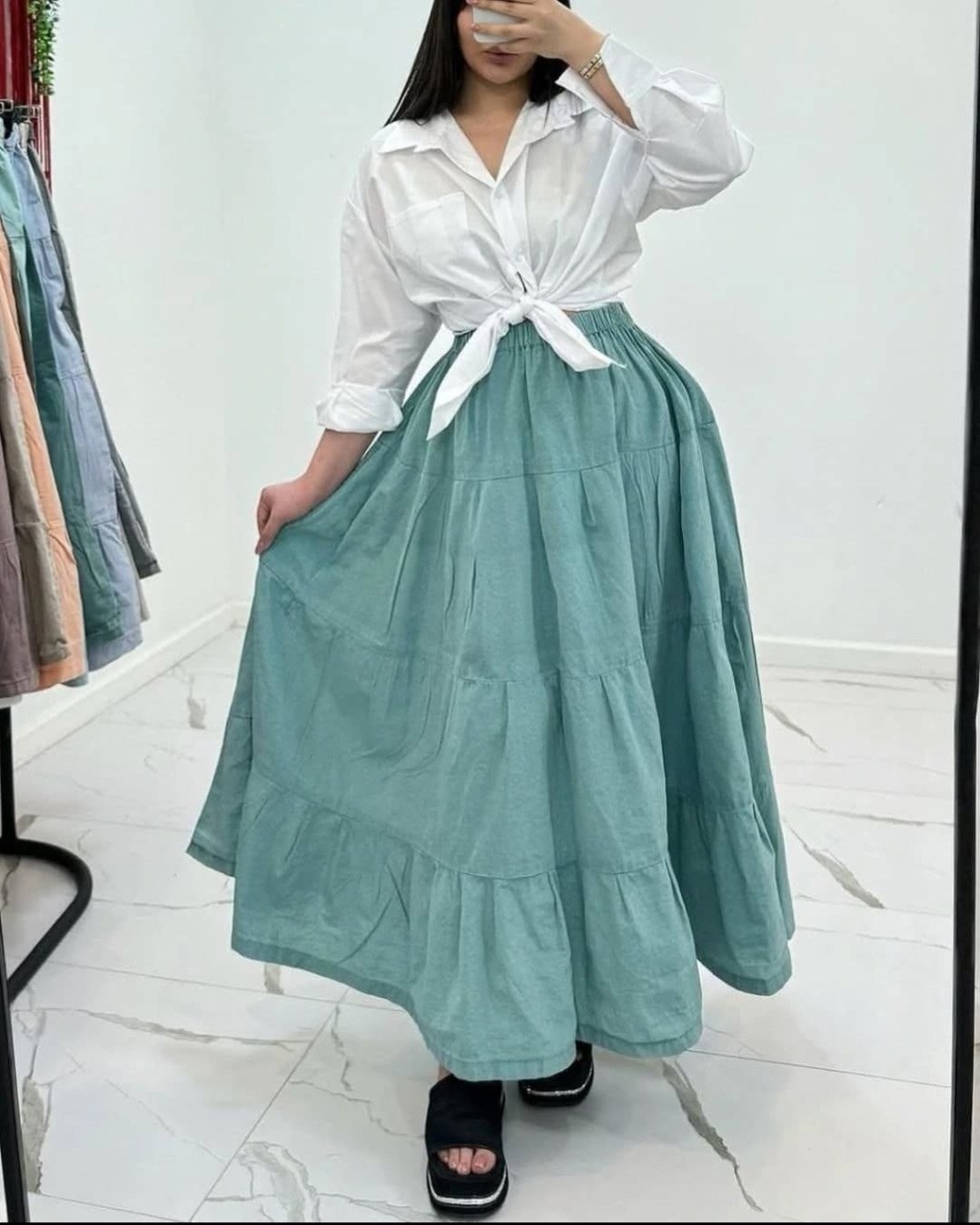 женские юбки,юбка,длинные юбки,юбка средней длины,ярусная юбка