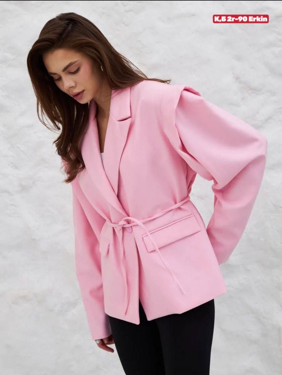 пиджак розовый,женские пиджаки,пиджак,стильный жакет,жакет с поясом