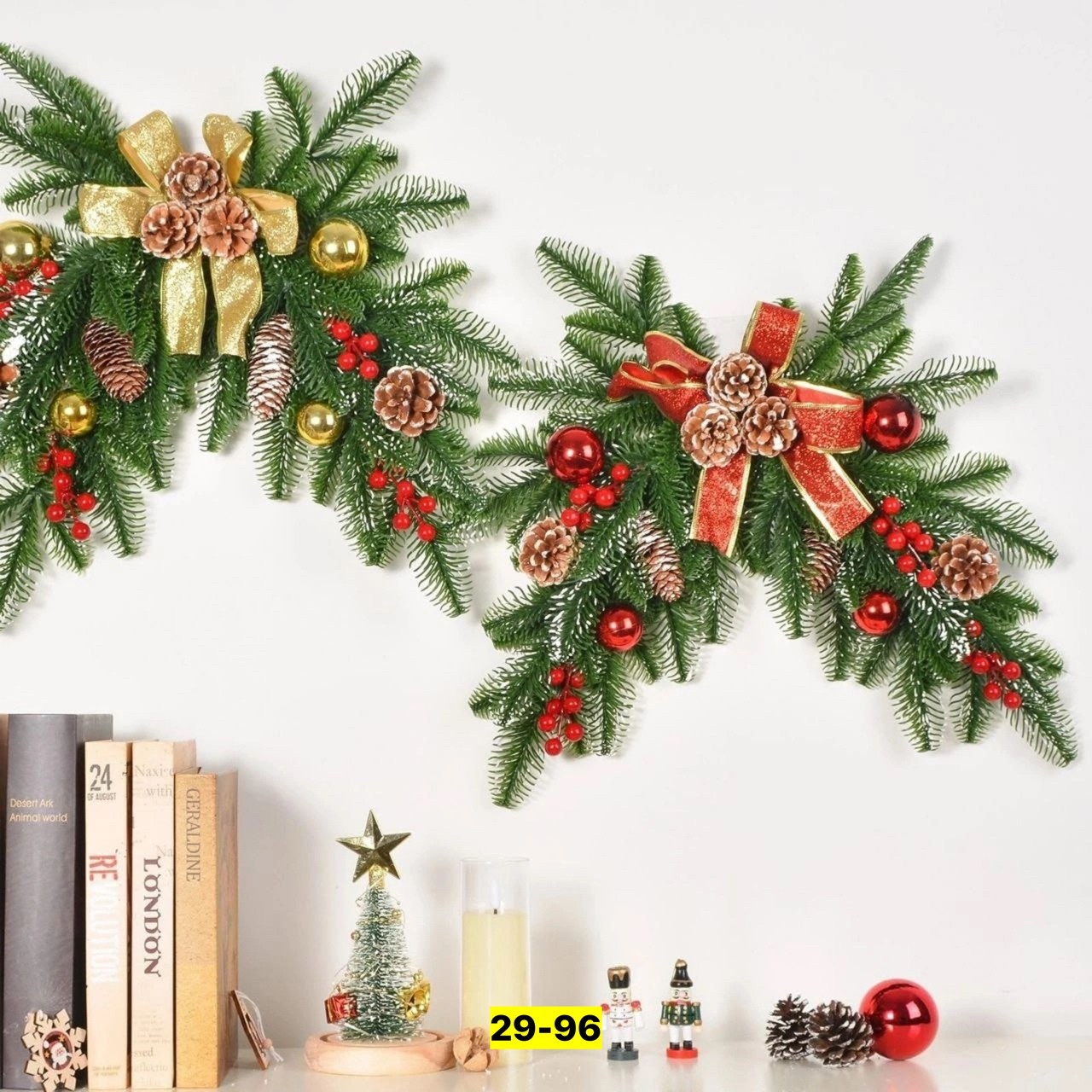 хвойная гирлянда,новогодние венки,новогодние декор,венок новогодний литой,украшение новогоднее