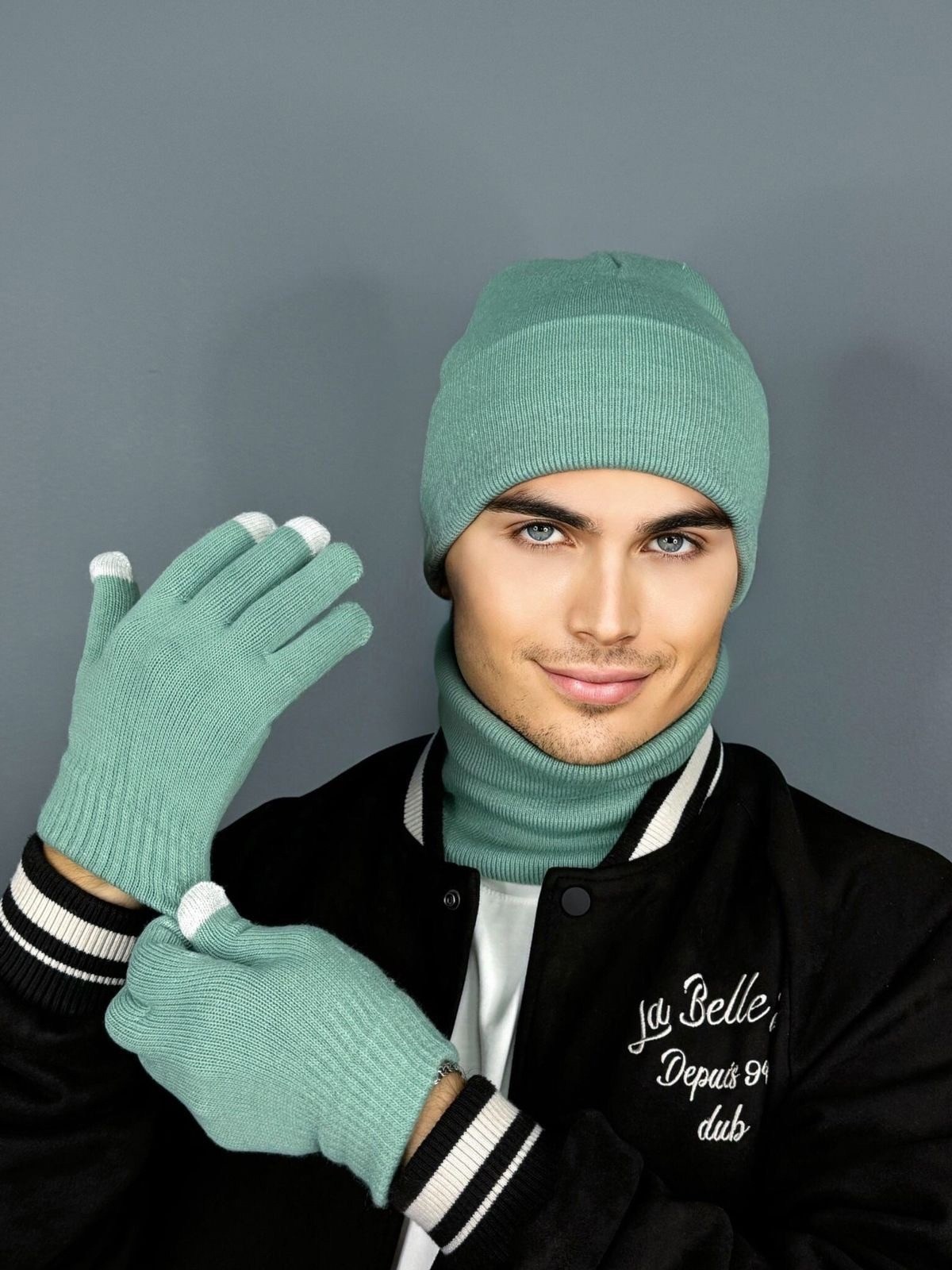 шапка снуд перчатки,шапка мужская со снудом,мужской комплект шапка,шапка перчатки шарф,комплект шапка снуд перчатки