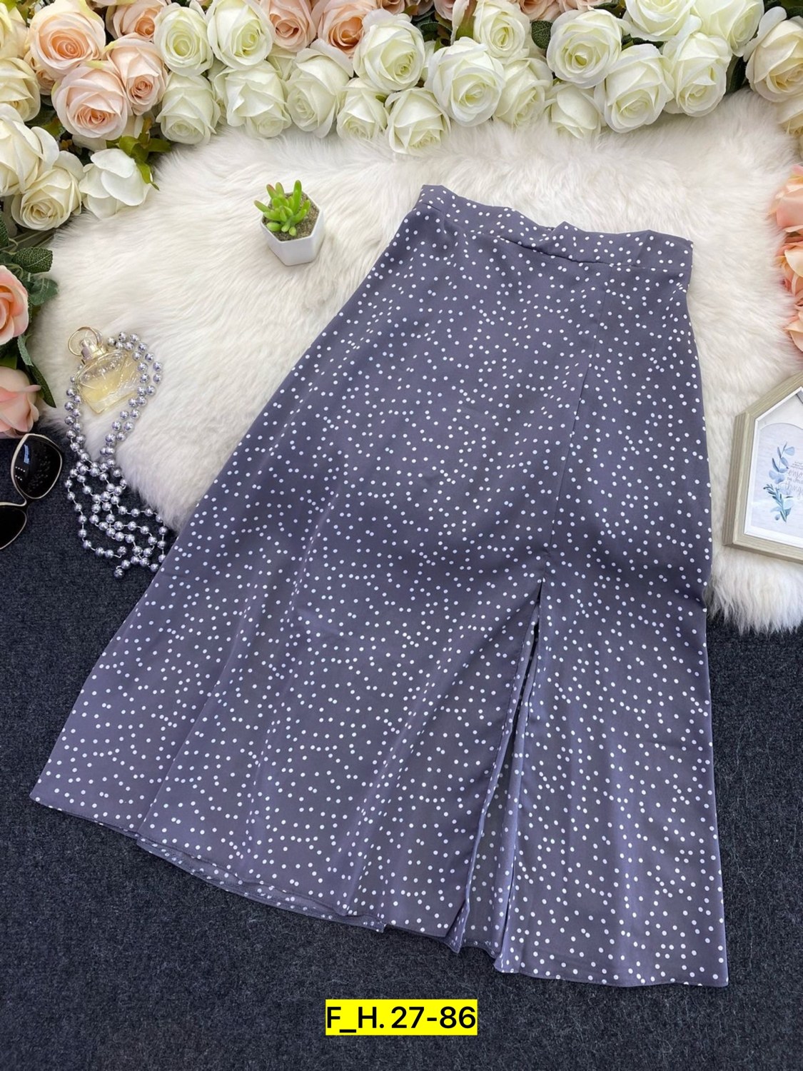 юбка средней длины,юбка в горошек,юбка,юбка длинная,женская юбка в горошек