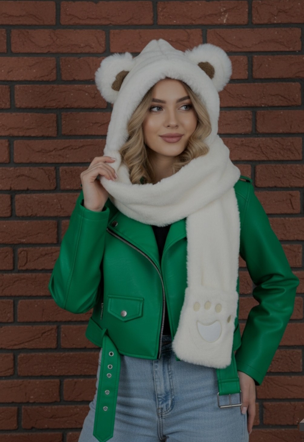 шапка шарф с ушками,плюшевая шапка,шапка шарф с ушками зимняя,шапка шарф,шарф с капюшоном