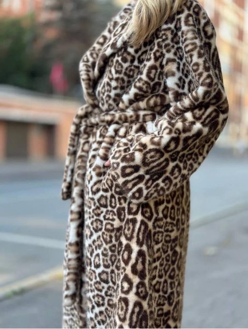 шуба леопардовая,леопардовая шуба искусственная,шуба искусственная,леопардовая шуба из искусственного меха,длинная шуба