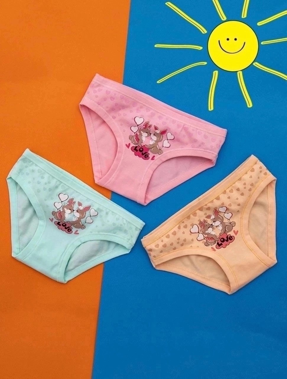 комплект трусов слипы baykar для девочек,трусы для девочек,baykar трусы для девочки 5576,комплект трусов слипы baykar,детские нижнее белье