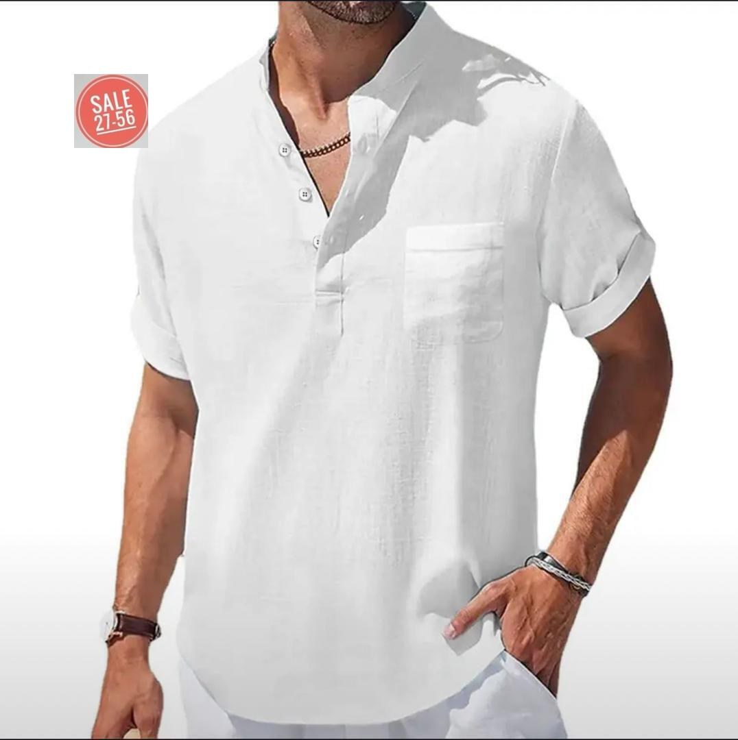 льняная рубашка мужская,мужская повседневная хлопковая льняная рубашка,льняная рубашка с длинным рукавом,льняная рубашка,белая льняная рубашка мужская