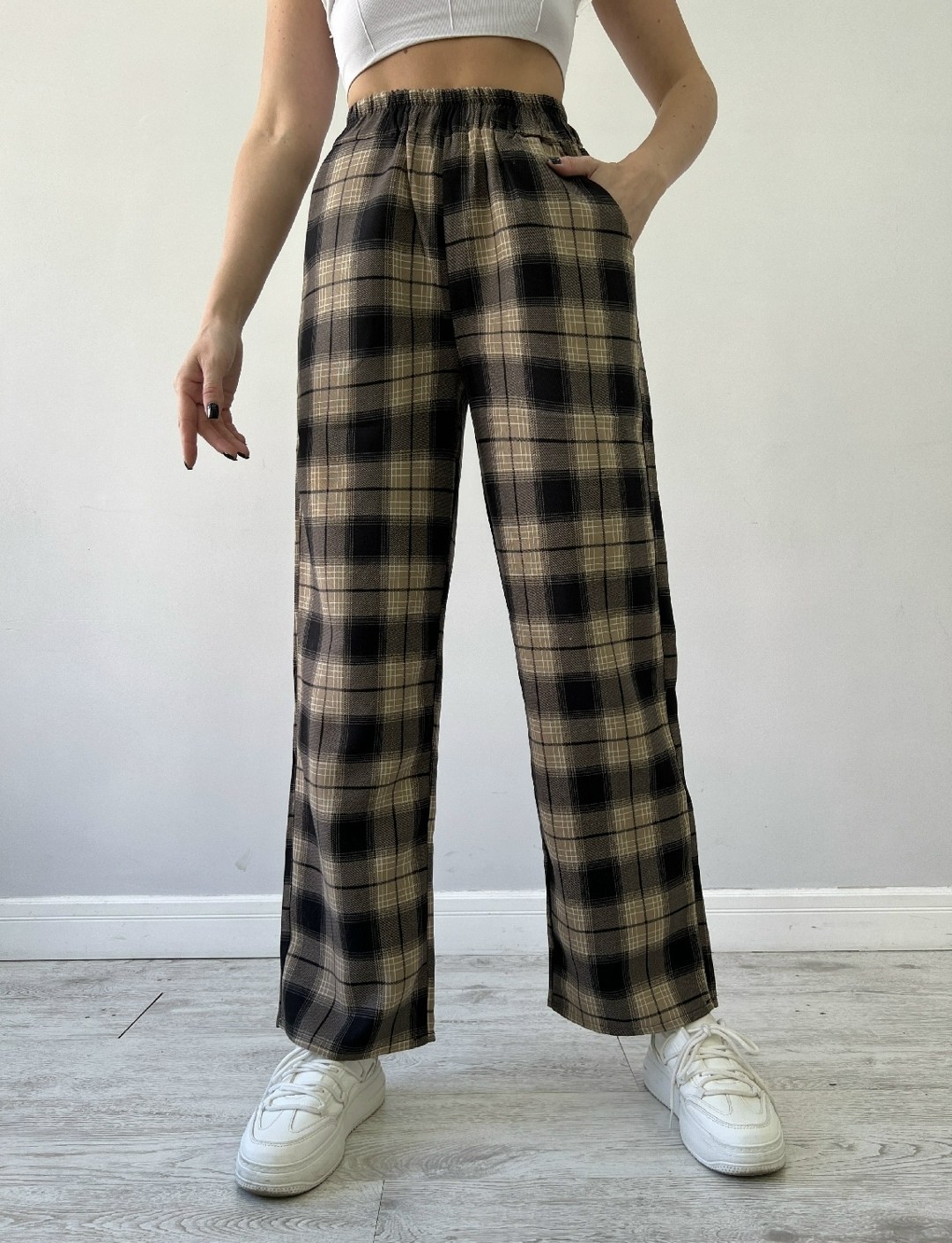 штаны в клетку,брюки штаны в клетку,клетчатые штаны широкие,женские брюки в клетку,штаны в клетку женские