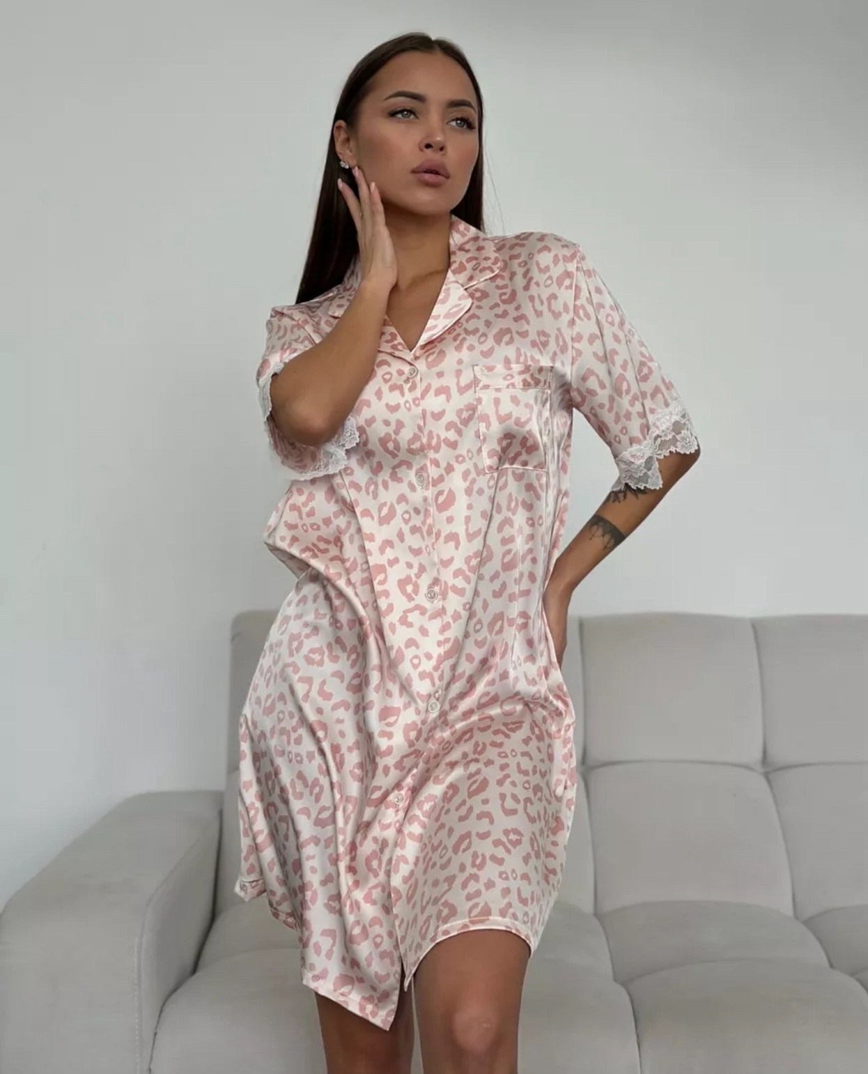 халат рубашка,шелковые халаты,халат женский,пижама женская,женские пижамные комплекты