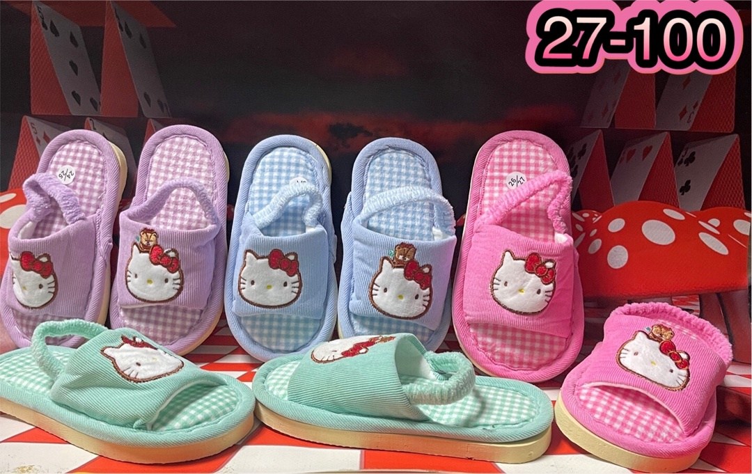 детские домашние тапочки,тапочки для девочек,тапочки домашние,домашние тапочки хелло китти,тапочки домашние детские для девочек