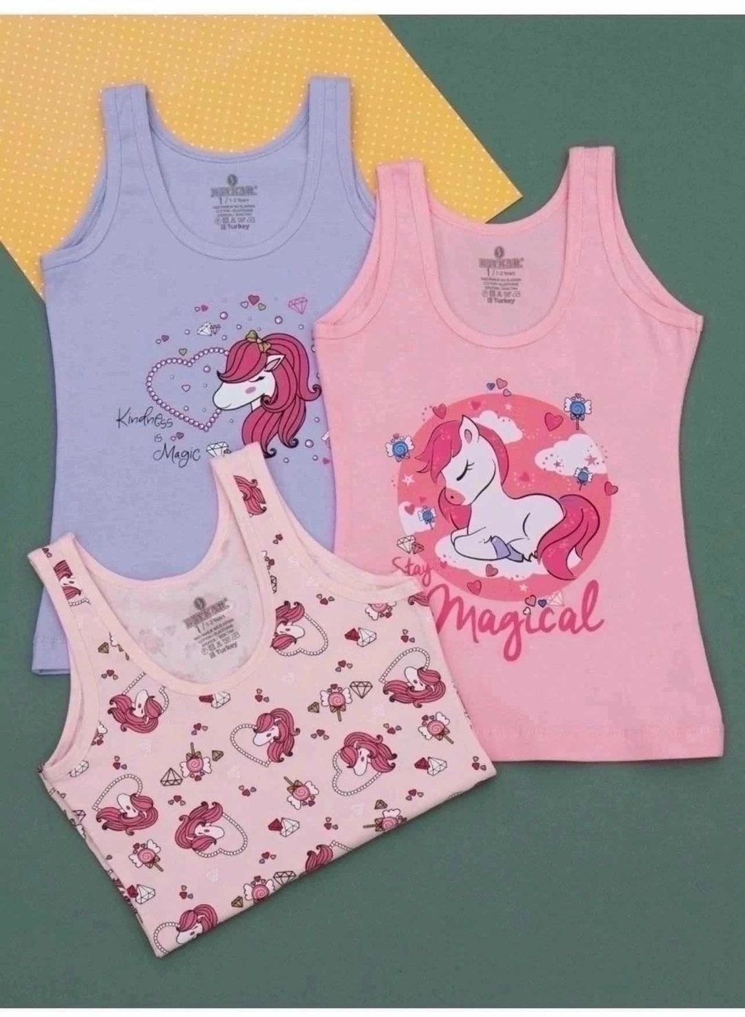майка для девочки baykar,комплект маек baykar,комплект маек для девочек,майка для девочки 3 шт,комплект маек baykar для девочек