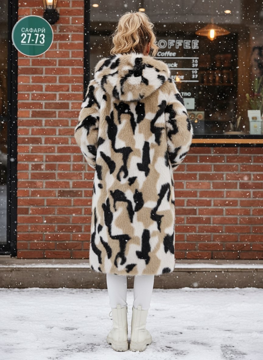 женское теплое пальто из искусственного меха,меховое пальто,модная шуба,искусственная шуба,женское меховое пальто
