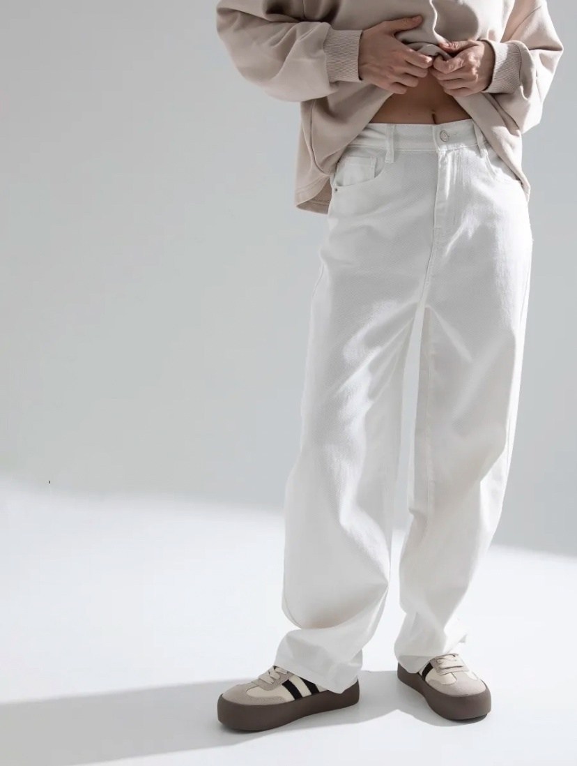 белые джинсы,джинсы широкие,белые джинсы широкие,женские джинсы,хлопковые джинсы