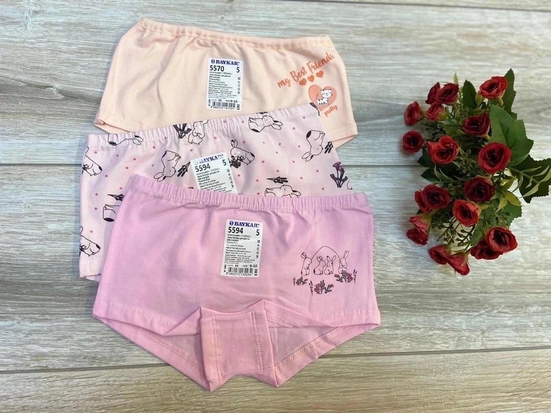 трусы для девочек baykar,детские трусы,детские трусы для девочек,комплект трусов шорты baykar для девочек,комплект трусов слипы baykar для девочек