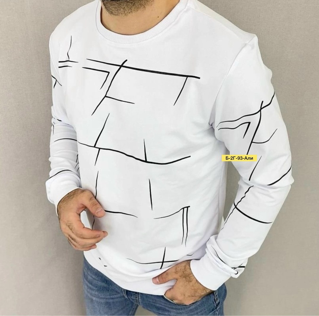свитшот мужской белый,мужская кофта,свитшот мужская,мужская рубашка с длинными рукавами,мужская мода