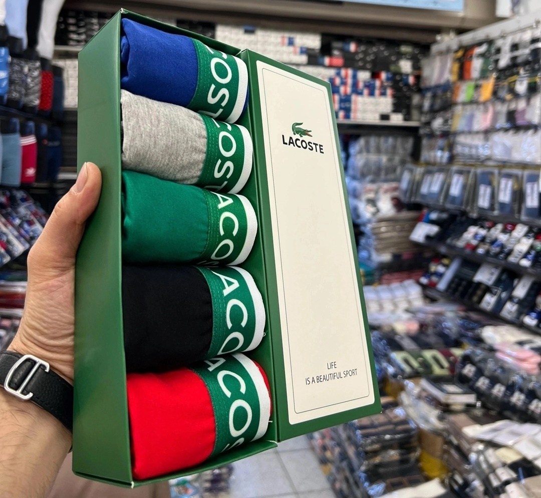 набор трусов lacoste,комплект трусов боксеры lacoste,комплект трусов lacoste,трусы мужские боксеры набор 5 шт lacoste,мужской набор трусов
