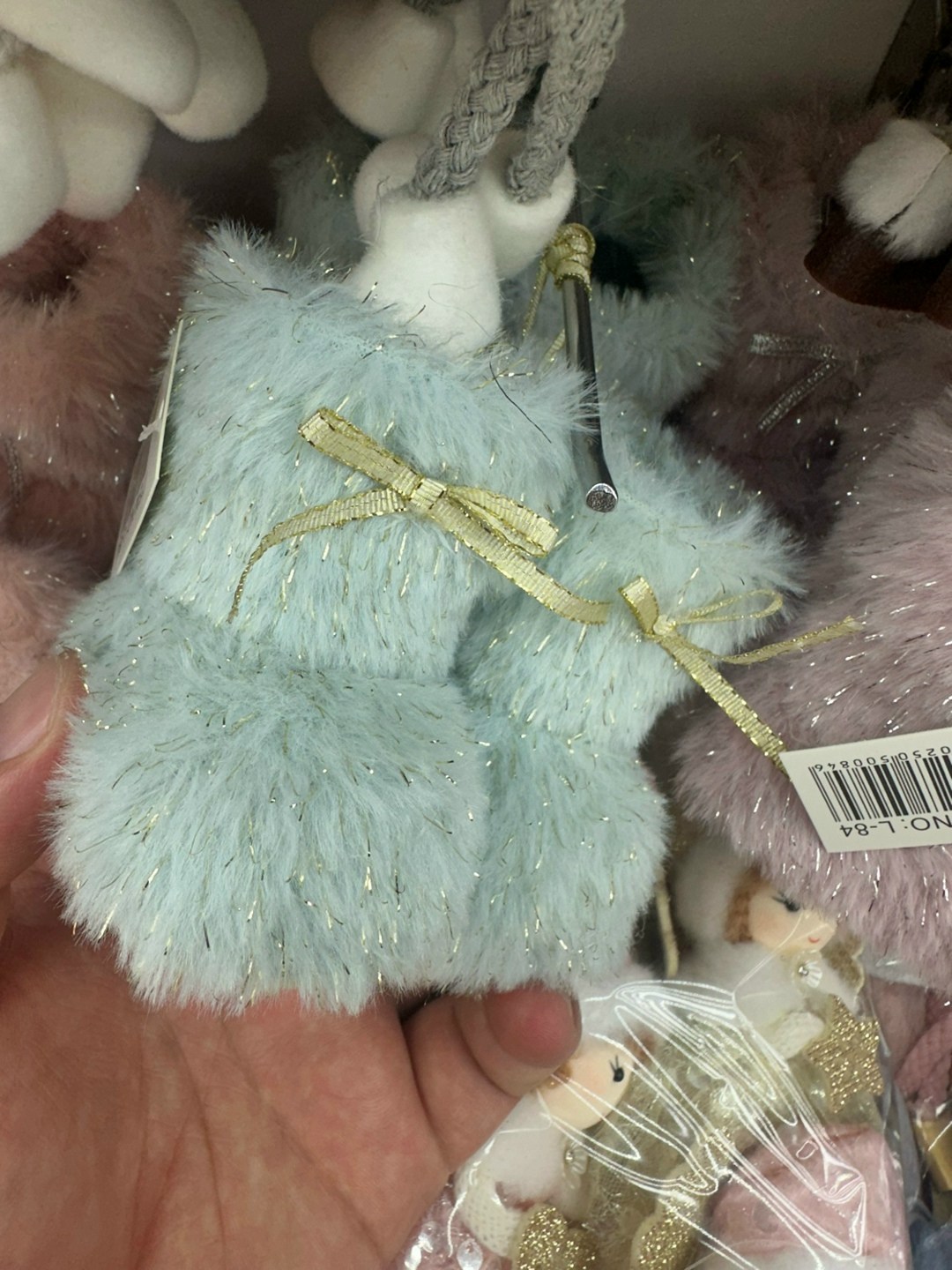 новогодний сувенир,новогодняя игрушка,брелки детские,елочное украшение,брелок с помпоном