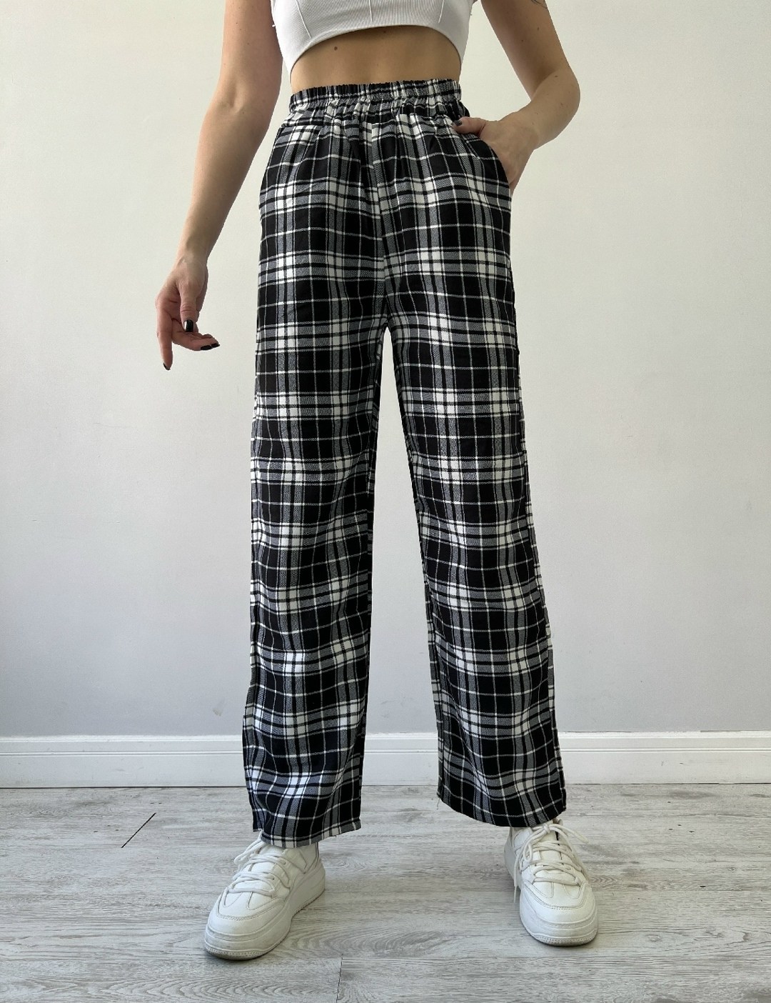 штаны в клетку,брюки штаны в клетку,клетчатые штаны широкие,женские брюки в клетку,штаны в клетку женские