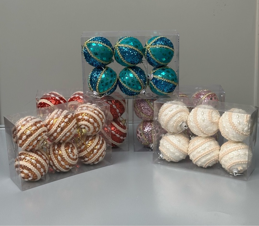 набор шаров елочных,елочные шары,набор ёлочных шаров диаметр 6 см,шары новогодние набор,набор ёлочных шаров 6 см, 6 шт