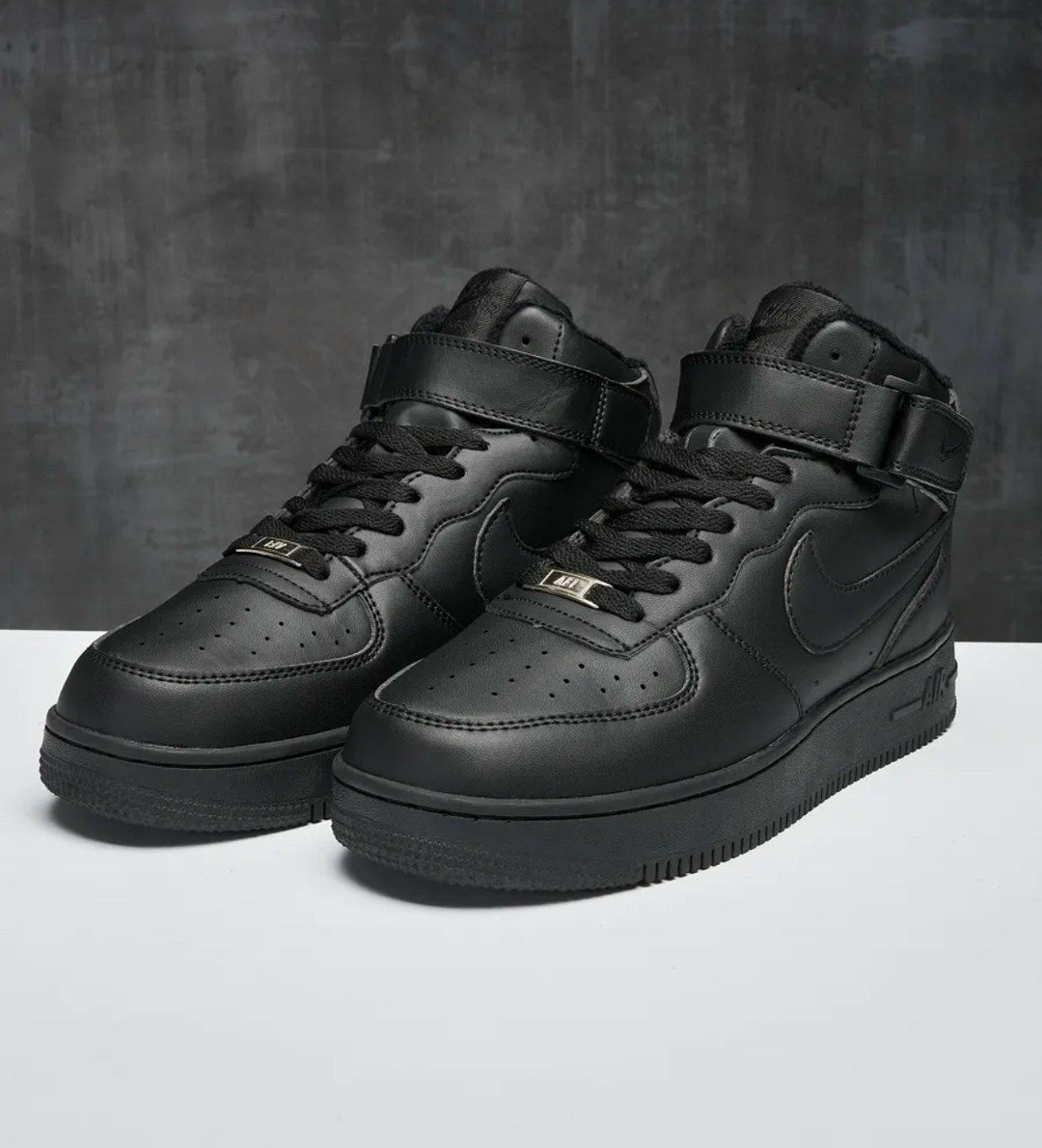 кросcовки nike air force 1,nike air force 1 mid black,найк аир форс 1 высокие черные,air force 1 black,nike air force 1 mid &#x27;07 all black черные