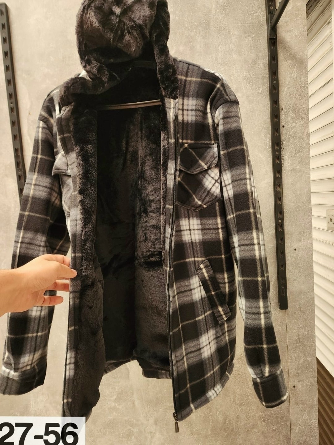 рубашка на меху,теплая рубашка,рубашка в клетку теплая с капюшоном,рубашка с капюшоном,куртка в клетку мужская