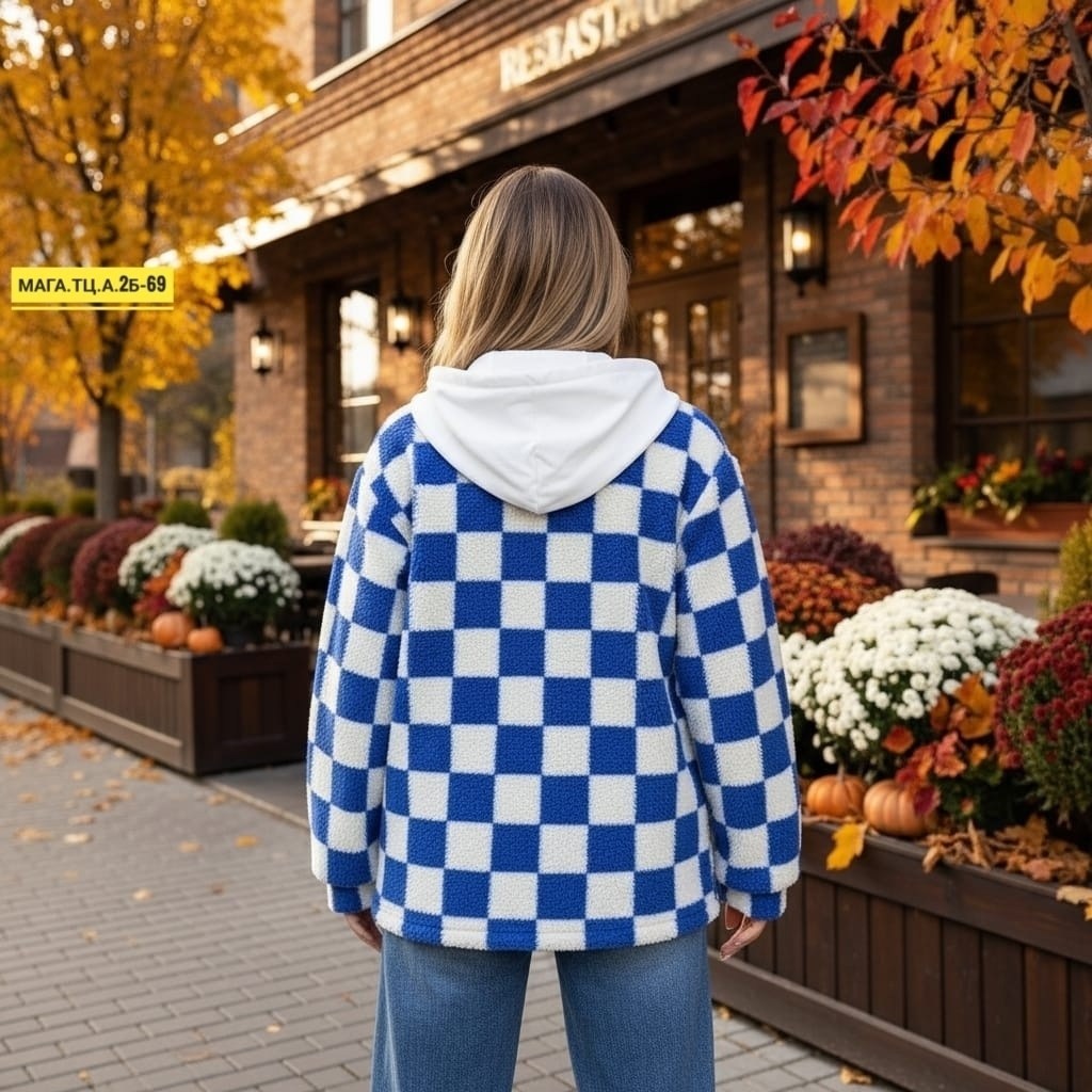 клетчатая кофта,теплая кофта,свитшот в клетку,клетчатая куртка,кофта барашек