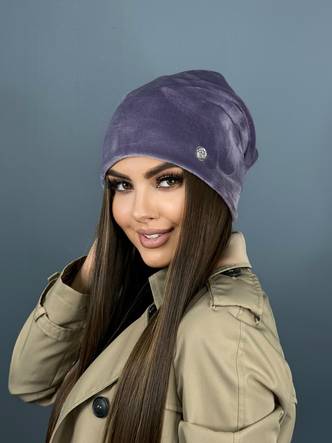 велюровая шапка,шапка велюровая женская,головные уборы из велюра,шапки комплект женская,шапка прада женская